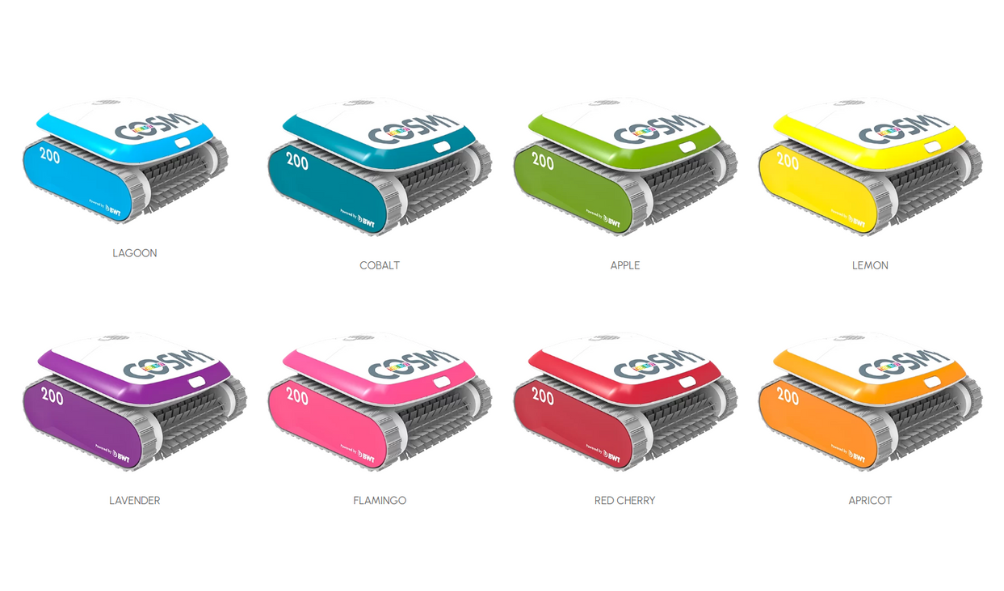BWT Cosmy Colour range pool robot cleaner. 